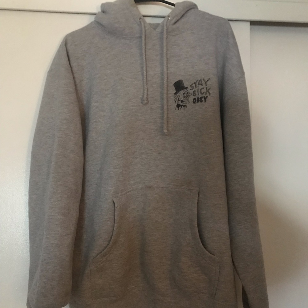 OBEY gray hoodie sweatshirt